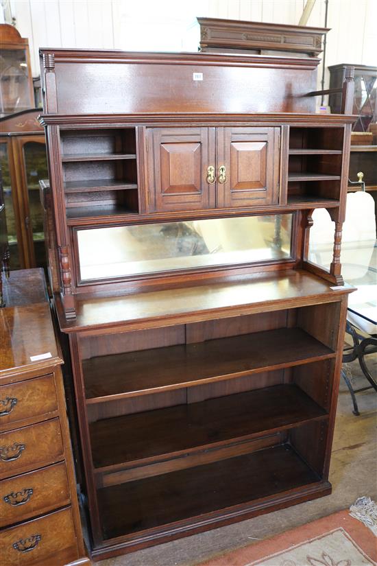 Edwardian walnut station masters cabinet